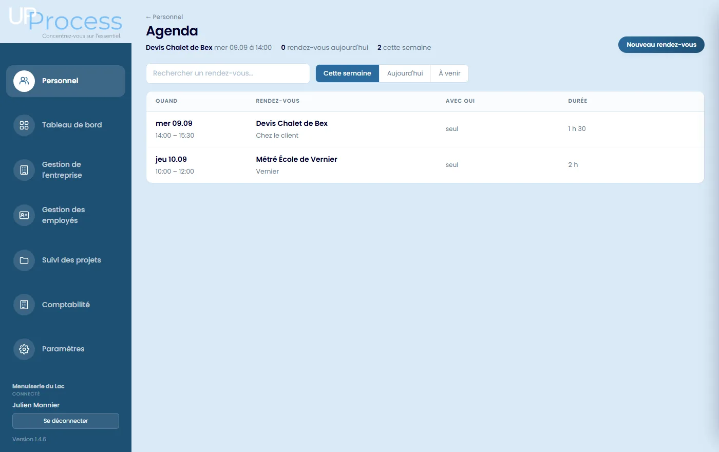L'agenda de la semaine